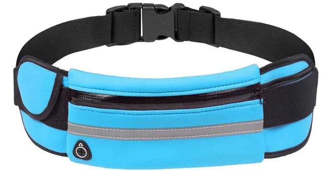 Running Bag Women Waist bag Belt bag Men Sports Fanny Pack Mobile Phone Bag Gym Running Cell Phone Jogging Run Cycling Bag blue