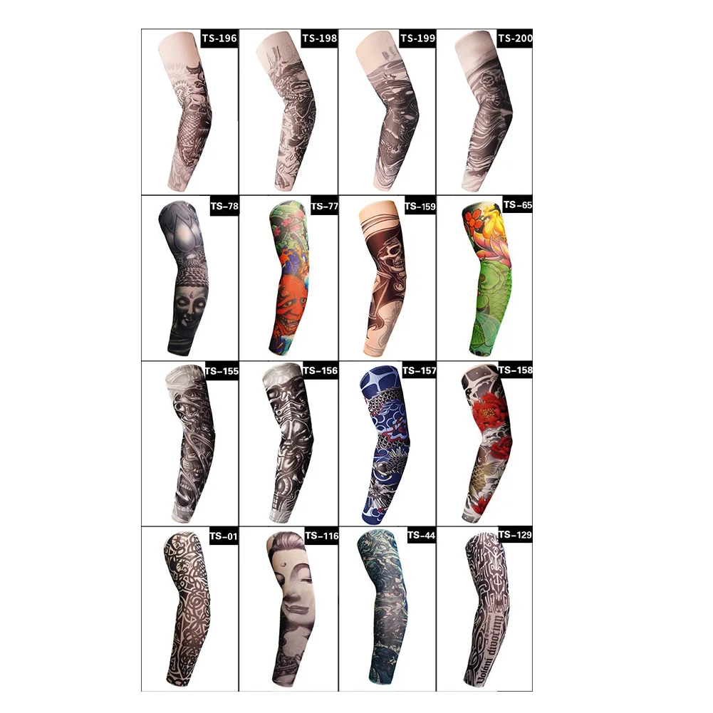 Arm Sleeves UV Protection Running Cycling Tattoo Basketball Volleyball Arm Sleeves Bicycle Bike Arm Covers Sports Elbow Pads