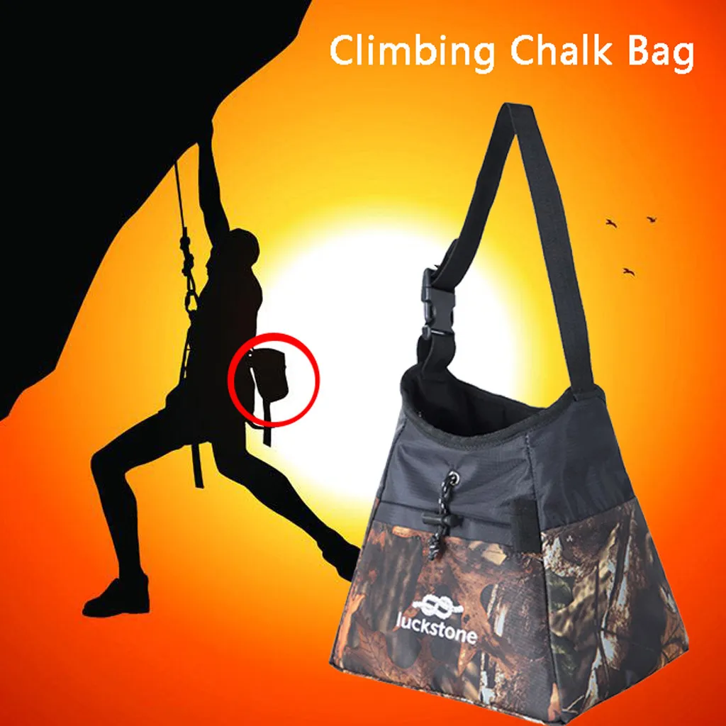 Outdoor Rock Climbing Chalk Bag Waterproof Polyester Magnesium Powder
