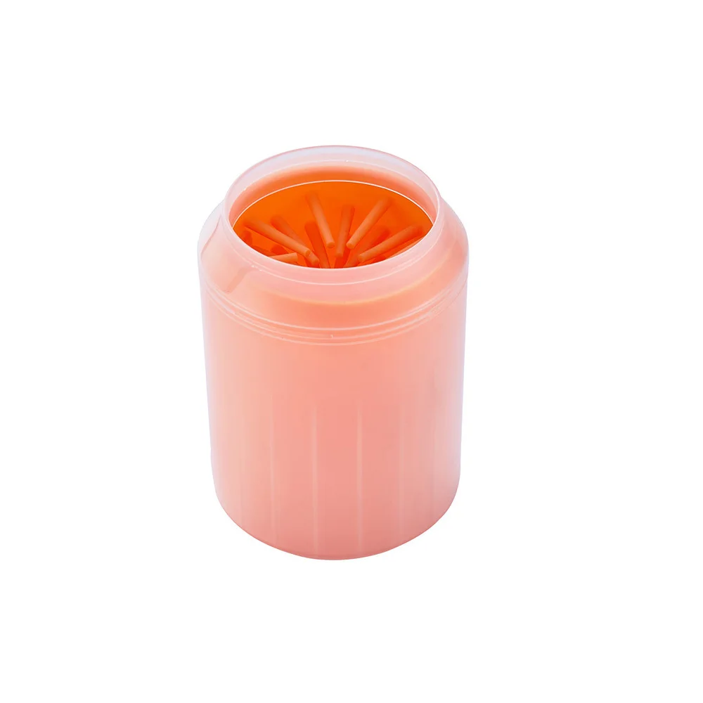 orange Pet Foot Cup приспособление для очистки лап чашки Мягкие силиконовые гребни портативные для домашних животных шайба для ног чашка для чистки лап щетка быстро мыть грязные кошачьи лапки - Цвет: orange