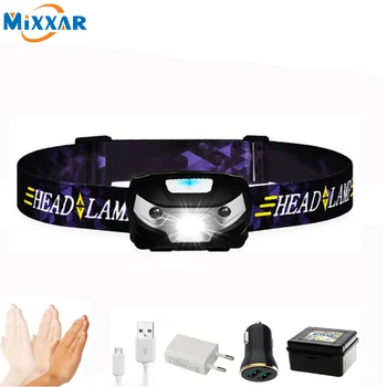 

ZK20 Mini Rechargeable Inductive Headlamp Body Motion Sensor LED Headlight Camping Flashlight Outdoor Head Light Torch Lamp