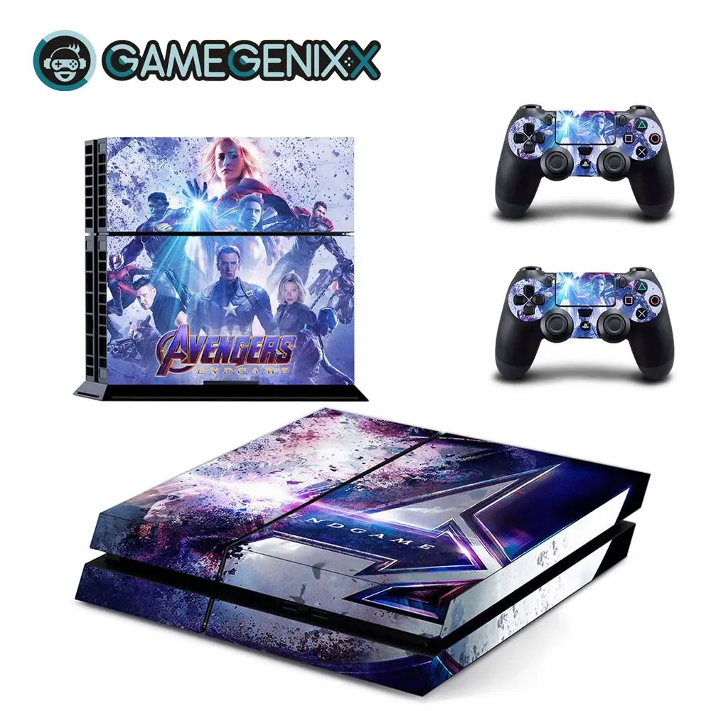GAMEGENIXX виток винилопласта с наклейкой для консоли PS4 и 2 контроллера-Мстители