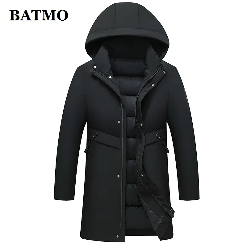 BATMO Новое поступление зимние высококачественные мужские парки с капюшоном, мужские зимние куртки с капюшоном, M1905