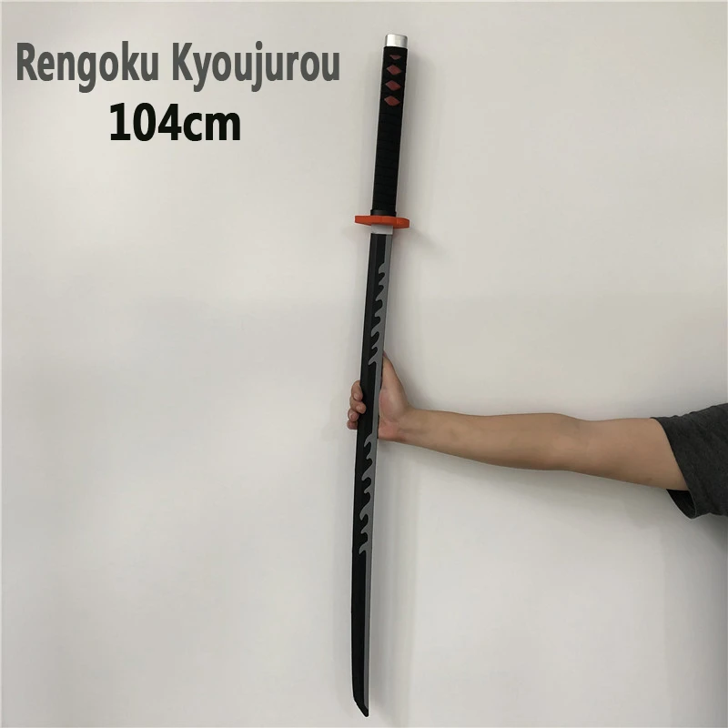 Japan Cosplay 1 1 Kimetsu No Yaiba Sword Weapon Demon Slayer Rengoku Kyoujurou Sword Anime Ninja Knife Pu Toy Gray 104cm Toy Swords Aliexpress