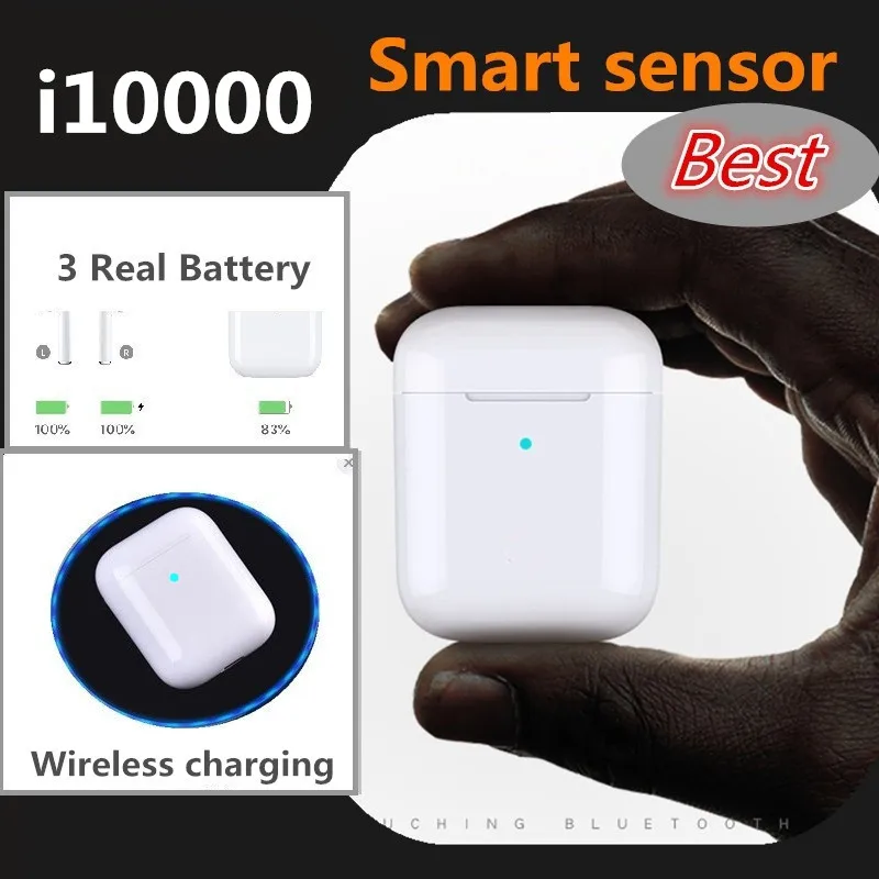 

i10000 tws In ear Detection 8D Bass Pop Up Wireless Charging Bluetooth Earbuds Earphone pk W1 H1 i200 tws i2000 i5000 i9000 tws