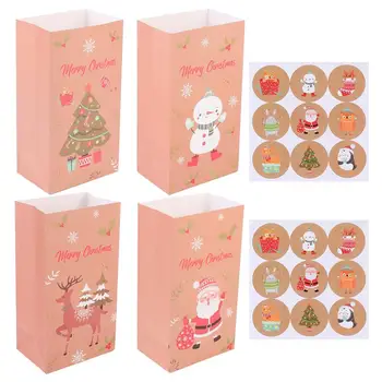 

1 Set Christmas Theme Party Candy Bags Biscuits Bags Gift Bags for Party