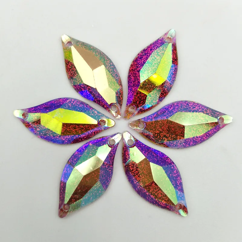 20 шт. стразы в форме конского глаза из смолы, прозрачные стразы AB Crystal art, плоская задняя сторона, декоративная одежда, свадебные аксессуары со стразами