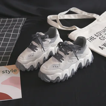 

2020 Women Shoes Casual Tenis Chunky Platform Sneakers Basket Femme New Luxury Shoes Woman Feminino Ladies Shoes Increase 5cm