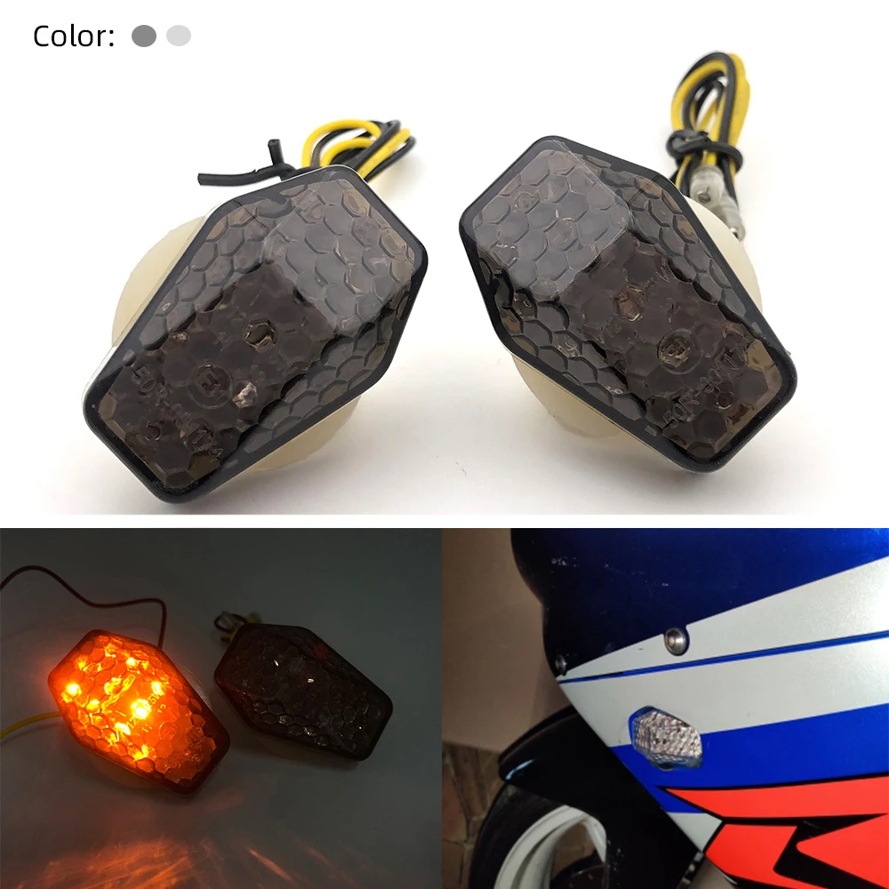 REALZION Motorcycle LED Flush Mount Turn Signal Light Indicators Flasher flashing For Suzuki GSXR SV 650 650S 1000S