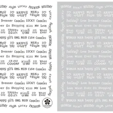 Cb001-010, стиль, золотой и серебряный, черный и белый, Diy3d стикер для ногтей, мультяшная наклейка с буквами для маникюра и цветов