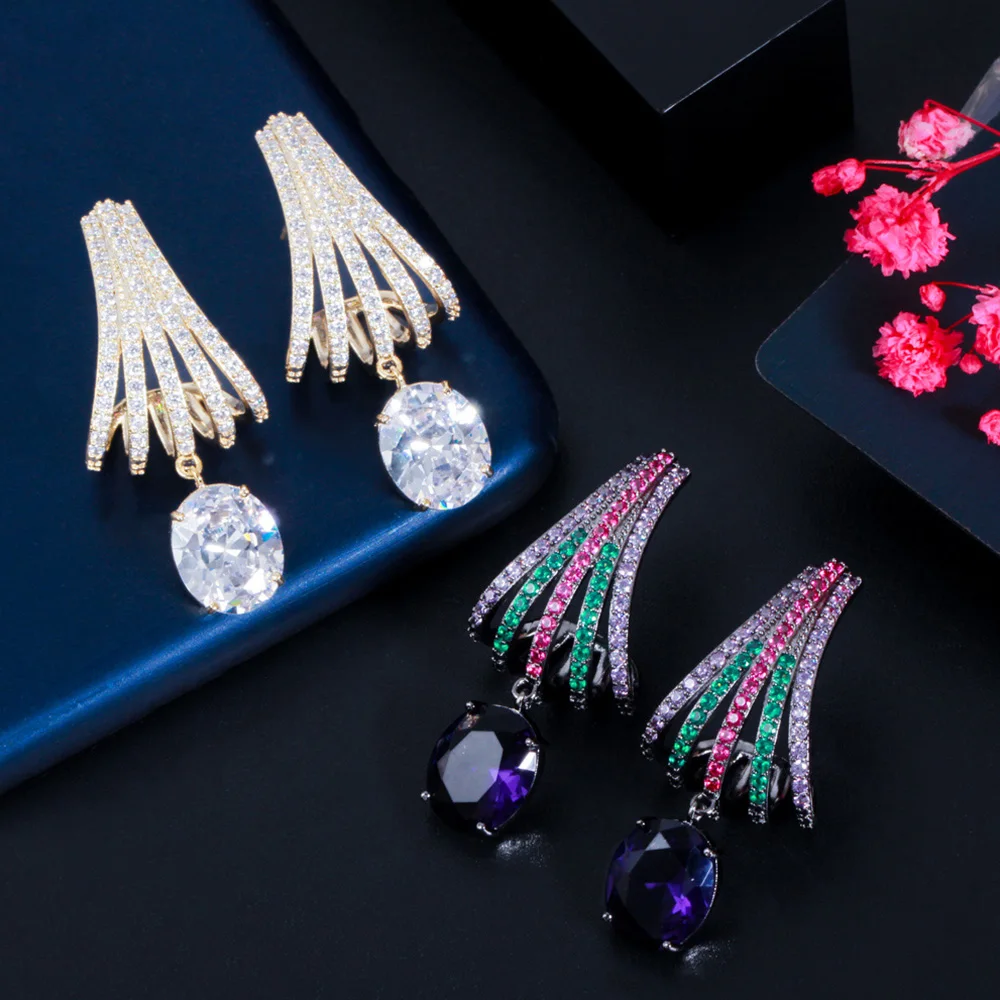 Amazon.com: Black Rhinestone Earrings for Women Crystal Long Teardrop Earrings  Women's Drop Dangle Earrings (Black) : Clothing, Shoes & Jewelry
