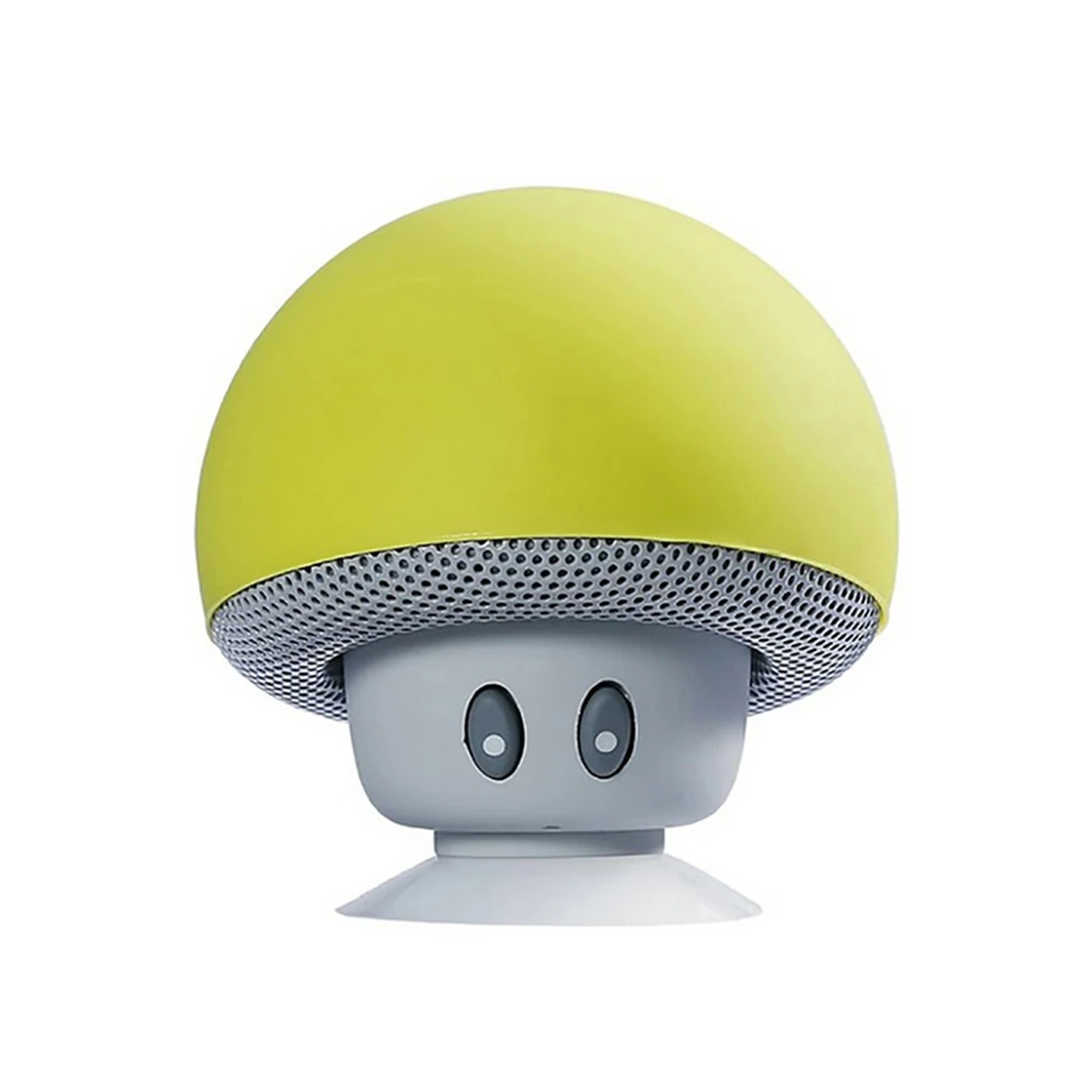 Мини Портативный гриб Форма Беспроводной стерео бас Bluetooth Динамик Перезаряжаемые вызова в режиме свободных рук Динамик s с присоской