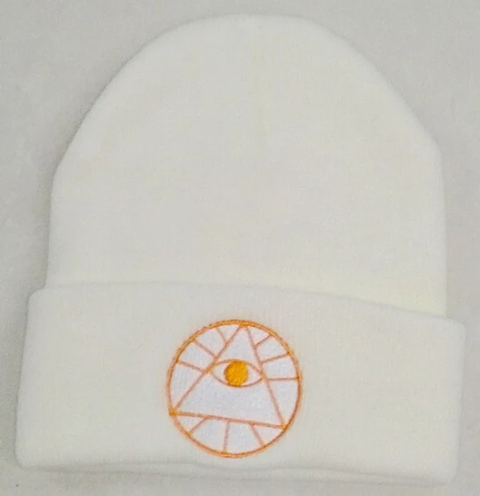 Классическая 5 панелей хлопок 3d глаза Бога вышитые мужские зимние skullies Beanies вязаная шапка хип-хоп шапка для мальчиков и женщин