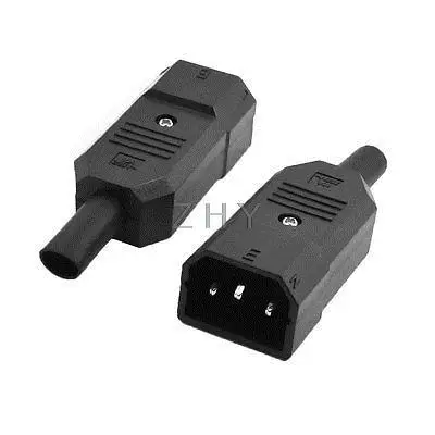 

2pcs 250VAC 10A Plastic IEC320 C14 Socket Power Cord Connector Adapter