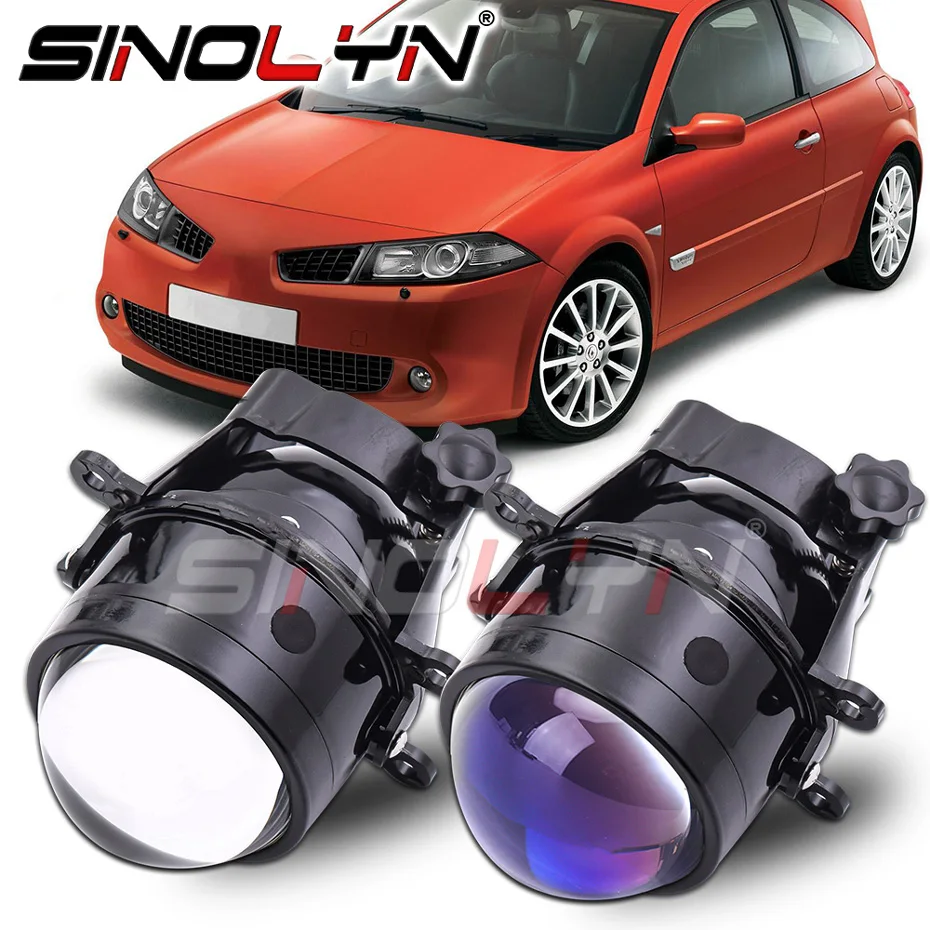 Sinolyn 3 дюймовый биксеноновый прожектор для Renault Duster/ MEGANE 2 3/Captur/ Clio/LOGAN/Koleos Blue H11/D2H HID