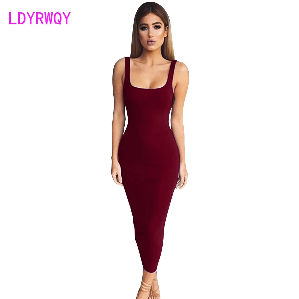 

Europe and the United States large size was thin bottoming 2020 autumn and summer new inside the camisole dress