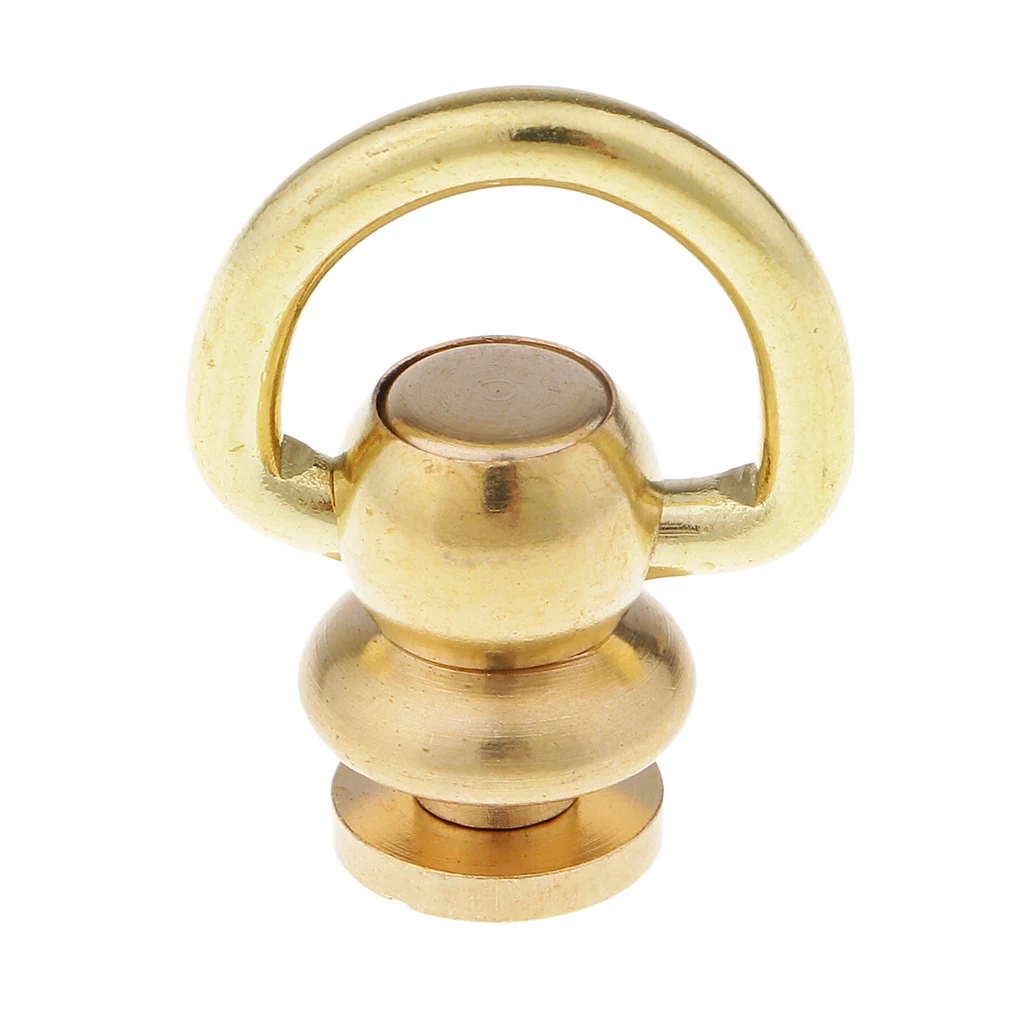 Brass Ball Post With D  Rivet Stud Chicago Buckle For Leather Craft Bag Belt