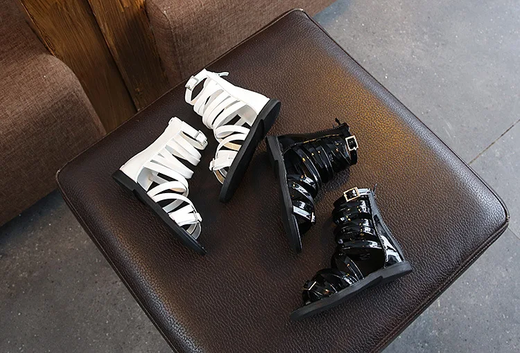 summer High-top children's sandals Cool boots girls fashion wild open toe flat princess sandals kids casual beach shoes