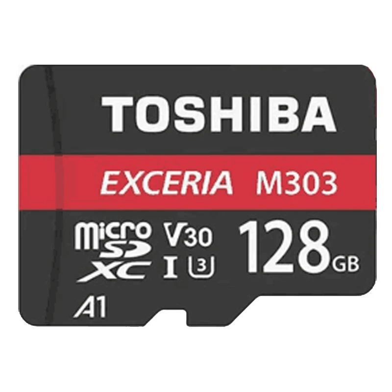 TOSHIBA EXCERIA M303 micro sd карта 64 Гб 256 ГБ 128 ГБ U3 класс 10 4K UltraHD V30 флэш-карта памяти 98 МБ/с./с A1 SDXC UHS-I TF карта - Емкость: 128GB