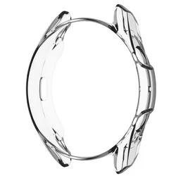 Versatile 2-in-1 Silicone Strap & Protective Case for Smartwatch - Durable TPU Bumper Combo (Clear)