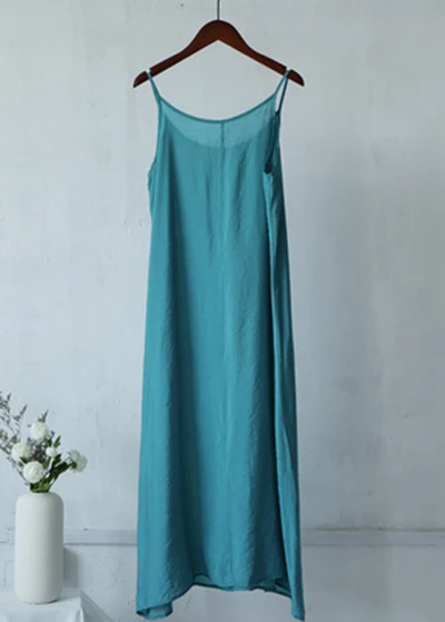 Green 90CM LEN Платье-комбинация нижнее белье спагетти ремень платья ночной сон просвечивают хлопок белье размера плюс Длинное Макси дамское домашнее белое - Цвет: Green 90CM LEN