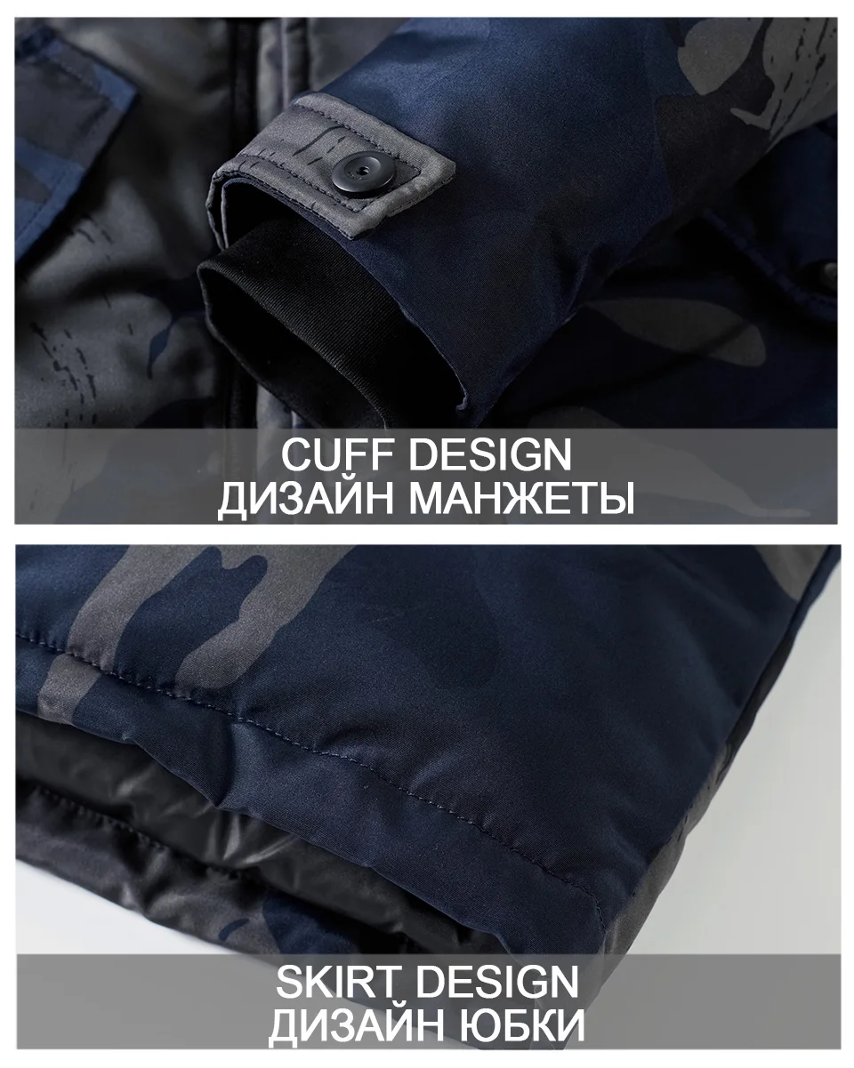 Мужские зимние парки, новинка, толстые теплые куртки с хлопковой подкладкой, Мужское пальто с капюшоном, повседневное камуфляжное длинное пальто, верхняя одежда для мужчин 4XL