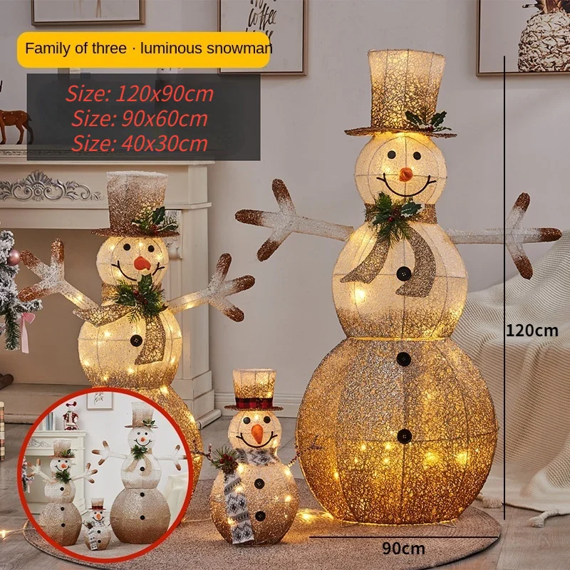 

Christmas decorations LYDluminous deer snowman large hotel shopping mall scene window decoration outdoor setting props navidad