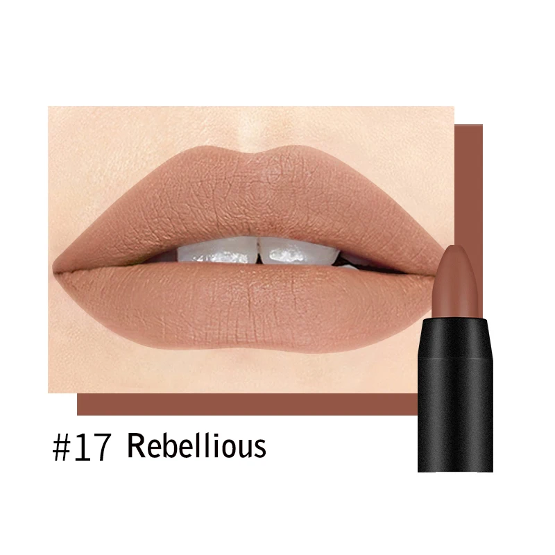 thumbnail image 1 of Organic Vegan 19 Lip Color Shade Magic Velvet Red Edible Brown Waterproof Matte Pink Nude Lipstick Brand Pencil Crayon Lip Liner, 1 of 5