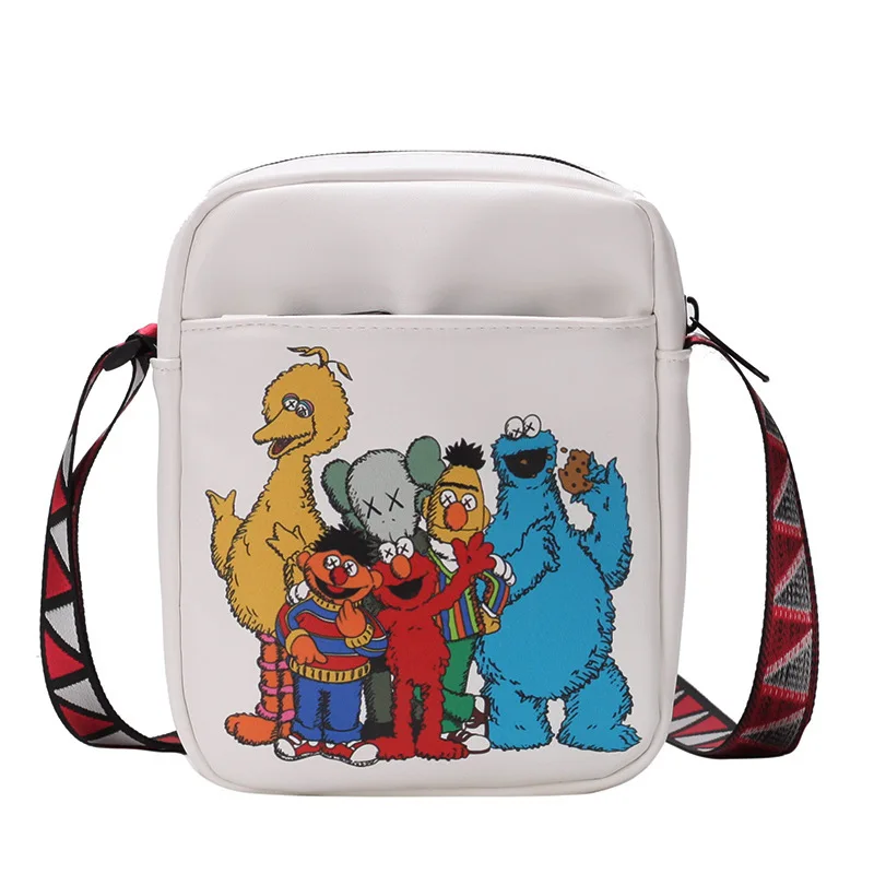 

2019 New Style Trend of Fashion Cartoon Lettered Canvas Bag Casual Versatile Shoulder Oblique Bag WOMEN'S Bag