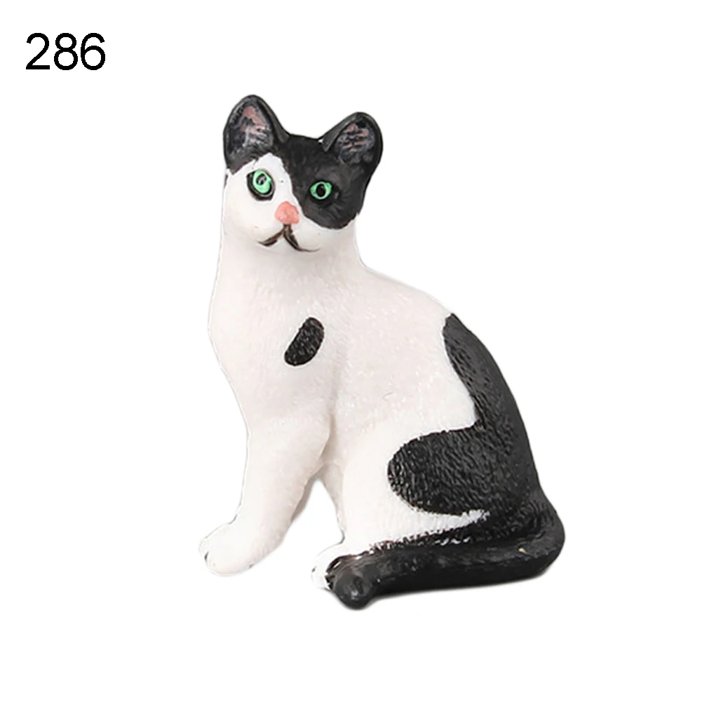 Моделирование мини кошки Kitty фигурка модель статуя домашние украшения подарок Детская Игрушечная модель животного декоративная фигурка для дома сказочная фигурка подарки - Цвет: 286