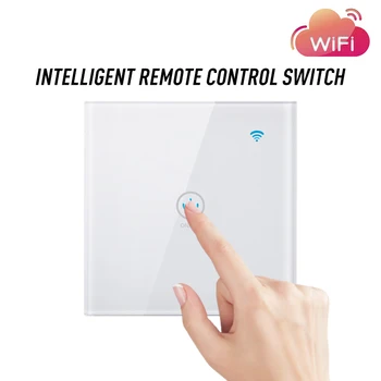 

Tuya Smart Home European Standard 1 Way Control WiFi Smart Switch Panel Smart Switch