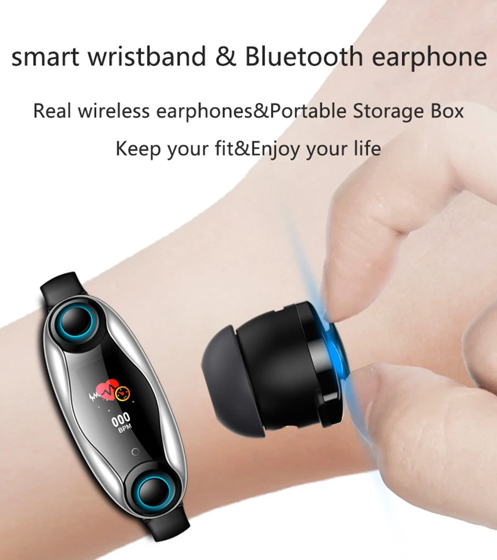 LEMFO LT04 Smart Watch with Wireless Headphones Bluetooth 5.0 Blood Pressure BT calls Smart Watches For Men Women Presale
