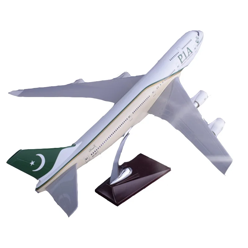 

47CM Airplane Aviation Model Toys Boeing 747 PIA Pakistan Airway Aircraft Model 1/150 Scale Diecast Plastic Resin Alloy Plane
