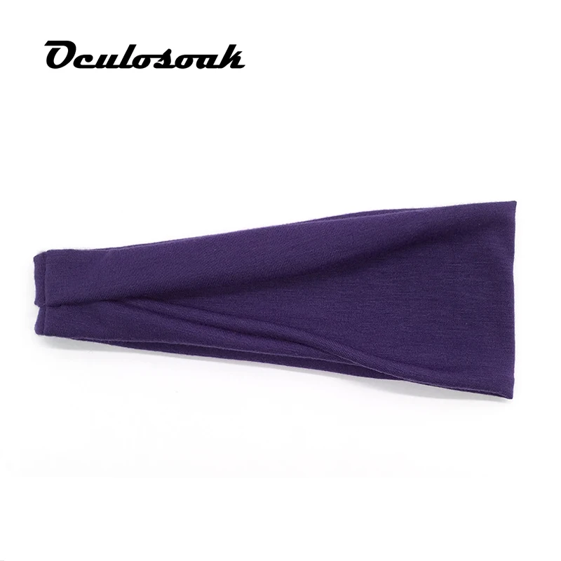 Deep purple Аксессуары для волос,, Oculosoak, гид от пота, спортивная повязка на голову для женщин, девушек, мужчин, фитнес, впитывающий пот тюрбан, Йога, бег - Цвет: Deep purple