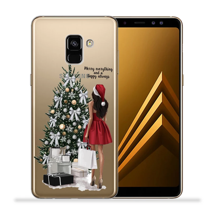 Рождественский Модный чехол для телефона с изображением девушки дерева Samsung Galaxy