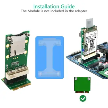 

PCI Express Mini Adapter Card with SIM Card Slot for WiFi 3G 4G WWAN LTE Module Support HSPA MODEM GPS 4G WiMAX and LTE