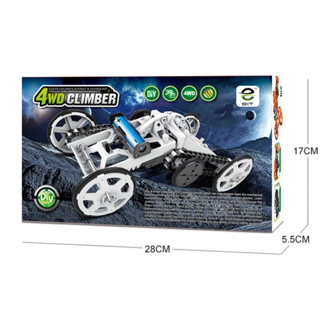 Креативный DIY 1: 60 масштаб DIY сборка 4WD гусеничный креативный скалолазание модель автомобиля игрушка модель строительные наборы-оранжевый/белый