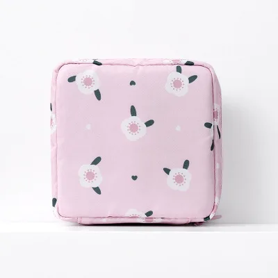 Портативная вместительная сумка для хранения гигиенических салфеток, дорожная косметическое хранение макияжа, сумка для хранения ювелирных изделий, сумка для помады, кошелек - Цвет: Розовый
