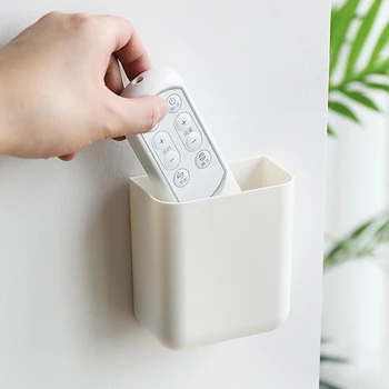 

1pc Wall-mounted Storage Box Remote Control Holder Garbage Bag Storage Rack