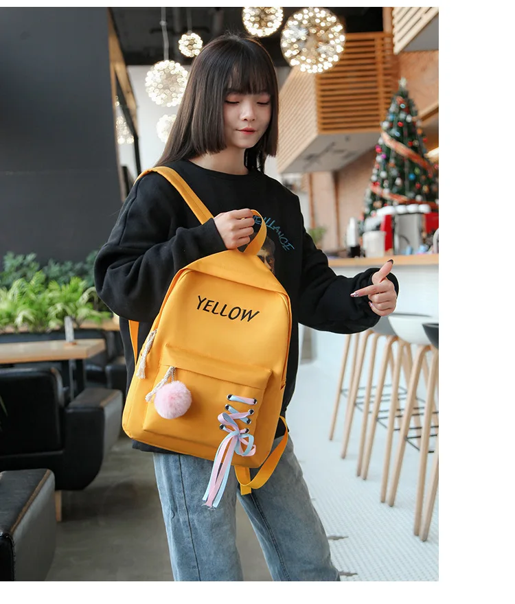 4 шт./компл. модная школьная сумка Школьный рюкзак для девочек Mochila Feminina Рюкзаки Женские школьные сумки для подростков школьные сумки WBS757