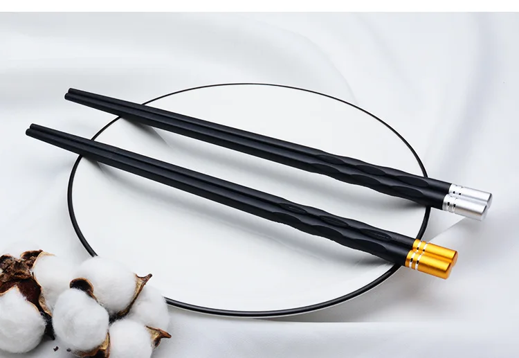 Alloy Chopsticks Portable Slip-Double-shou si kuai Household Glass Fiber Dragon& Phoenix Chopsticks Not Moldy Dragon Non-Plasti