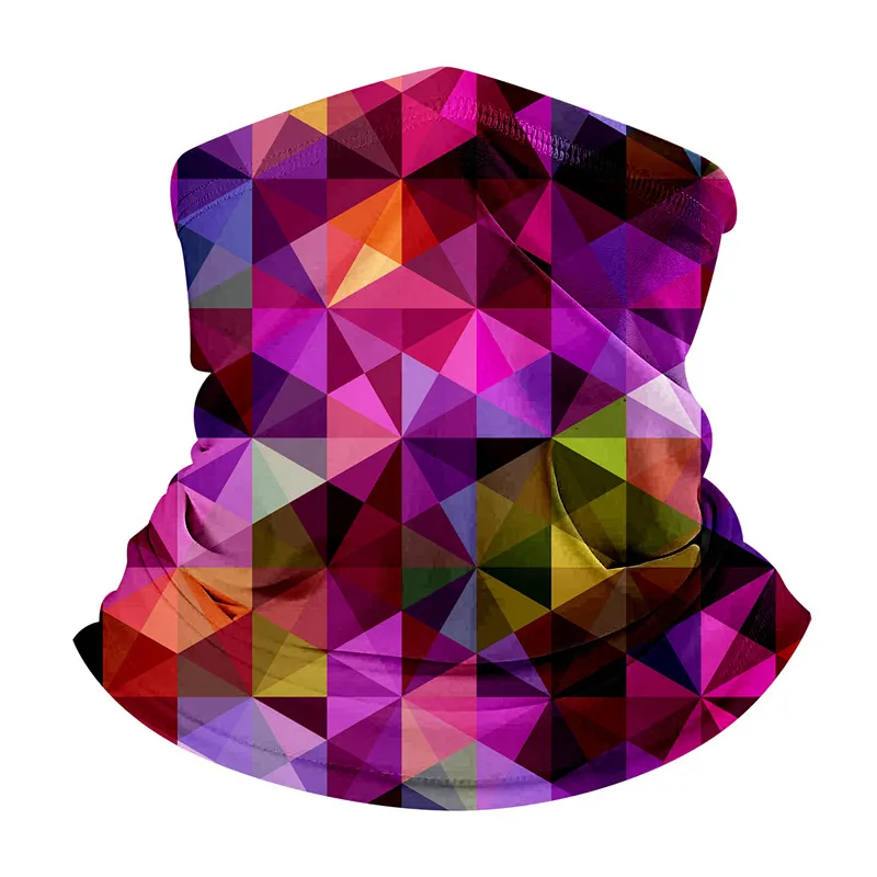 

Face Bandana Scarf Geometry Pattern Unisex Magic Outdoor Scarf Anti Dust Uv Windproof Headband Neck Gaiter Beanie Chiffon Hijab