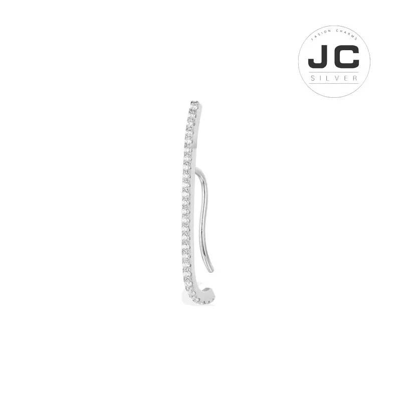 

New Fashion Charms Silver 925 Original Copy Jewelry,Silver Single Simple Earring For Women With Mono Logo Zircon Gift Box