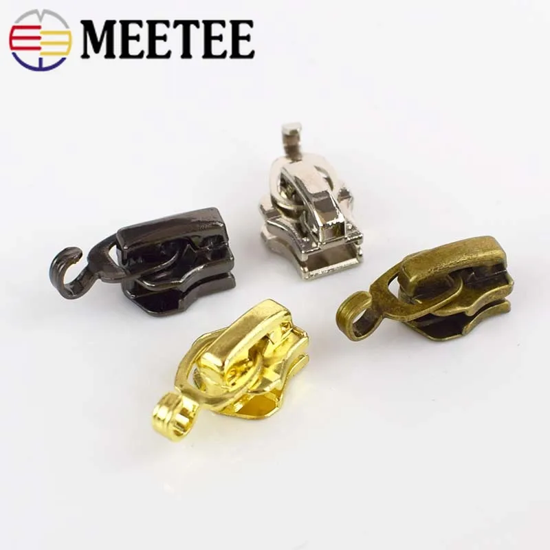 Meetee 20 шт 3#5# металлический нейлоновый, каучуковый ползунки для застежки-молнии багажная Одежда DIY фурнитура молнии Потяните ручной работы ремесла аксессуары AP568