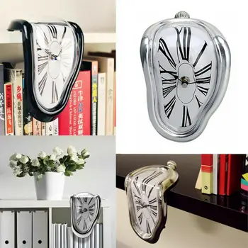 

Novel Surreal Home Art Design Melting Clock Roman Numerals Silent Hanging Wall Clocks