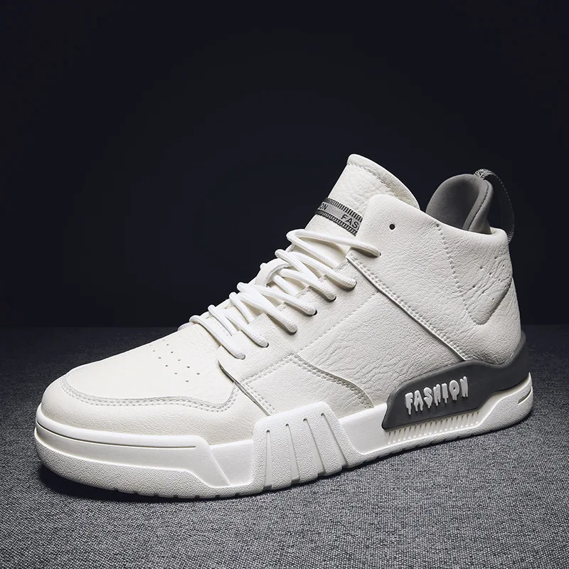 

High Shoes Men Teenager White Boots Korean-style Versatile BOY'S Stylish Sneaker Bang Casual Shoes Men Winter Shoes