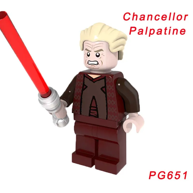 1 шт. Звездные войны кирпич Sheev Палпатин Дарт Вейдер Jango Фетт Граф Дуку Дарт Мол строительный блок - Цвет: pg651
