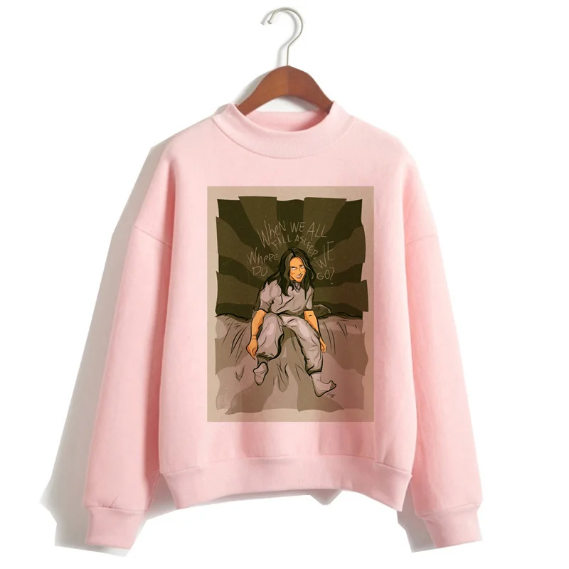 Billie eilish негабаритных худи для женщин harajuku корейский хип хоп стиль kawaii 90s Толстовка Женский капюшон уличная ulzzang - Цвет: 419