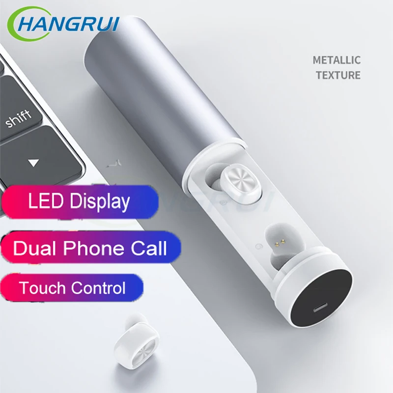 TWS Bluetooth 5 0 Wireless Earphones 8D HIFI Noise Cancelling Power Display Earbuds Music Headset For Xiaomi Samsung Huawei