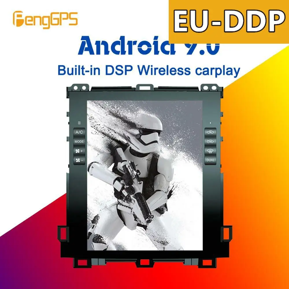 Tesla Android автомобильный радиоприемник для Lexus GX470 / Toyota Land Cruiser Prado 120 2002 - 2009 стерео